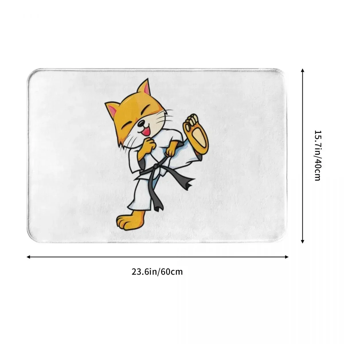 Full Time Master Battle Cat Polyester Doormat Rug carpet Mat Footpad Non-slip Washable Entrance Kitchen Bedroom balcony toilet