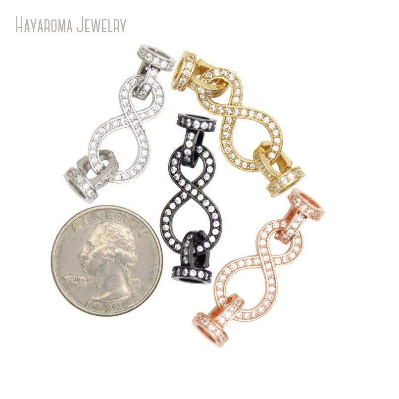 

10Pcs Clear Cubic Zirconia Metal Copper Invisible Setting Wholesale & Hooks Accessory Clasps