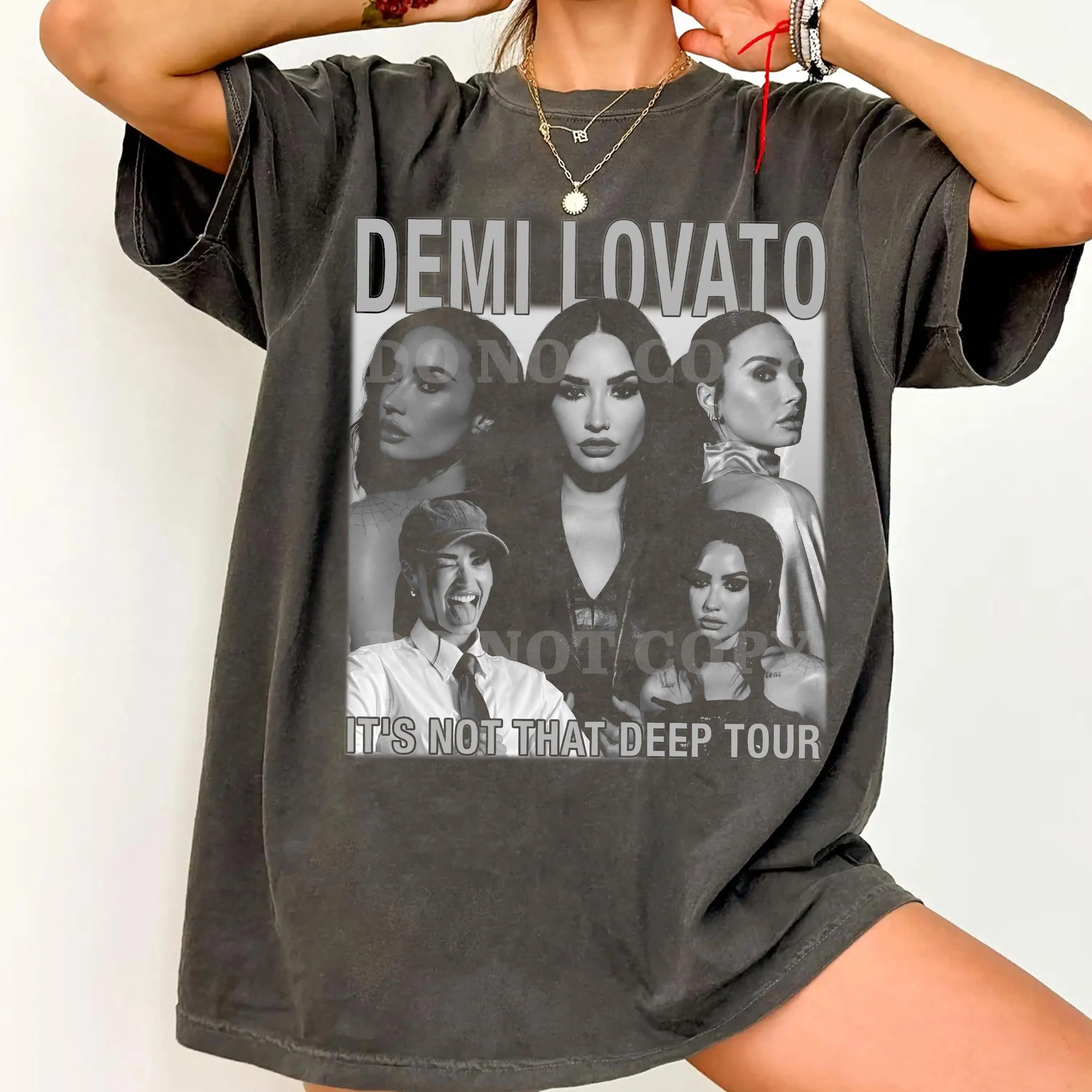Camiseta de la gira de Demi Lovato "It's Not That Deep", Camiseta Casual con Estampado de Regalo, Camiseta de Manga Corta como Regalo para Fans