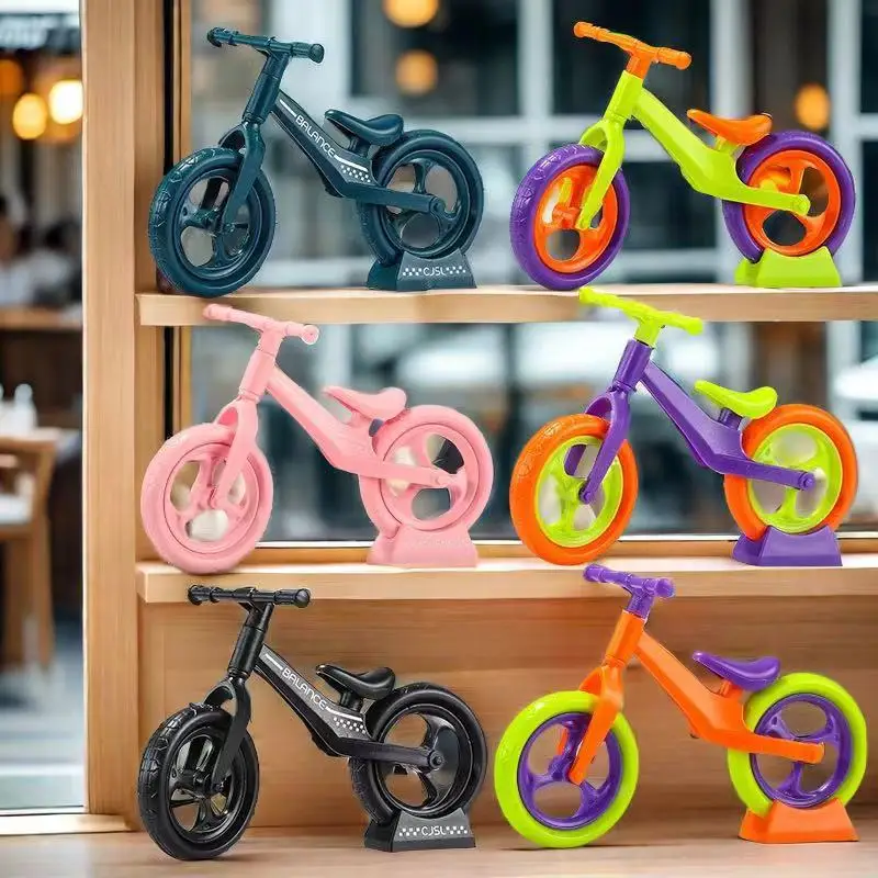 Children's mini assembly balance bike model toys puzzle decompression simulation bicycle ornaments small gifts