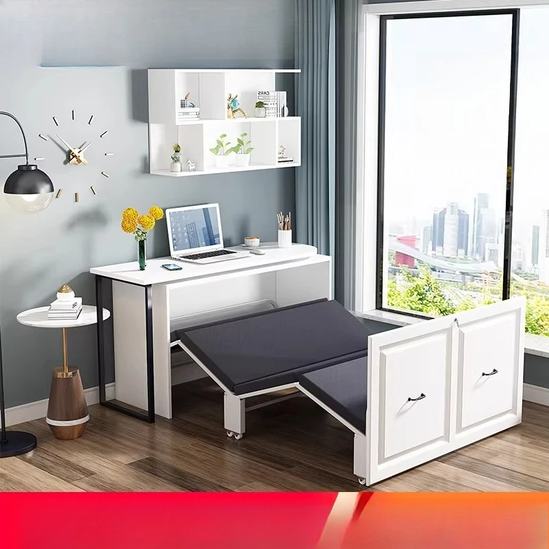 

Складная кровать-стол-стеллаж: простая комбинация для дома, для обеденного перерыва, невидимая кровать, интегрированный компьютерный стол