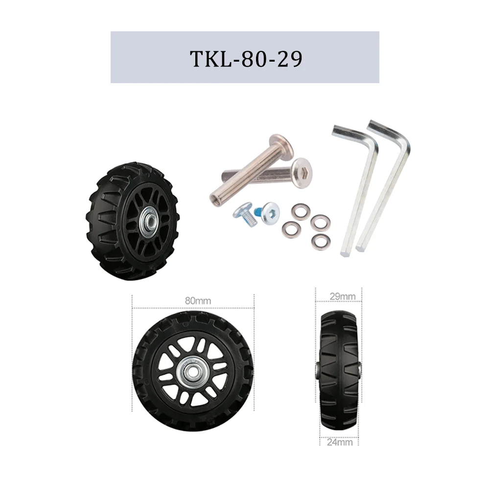 Universal Replacement Wheels For Luggage Smooth Rolling For Suitcase Trolley Bag 360 Degree Spinner Replacement