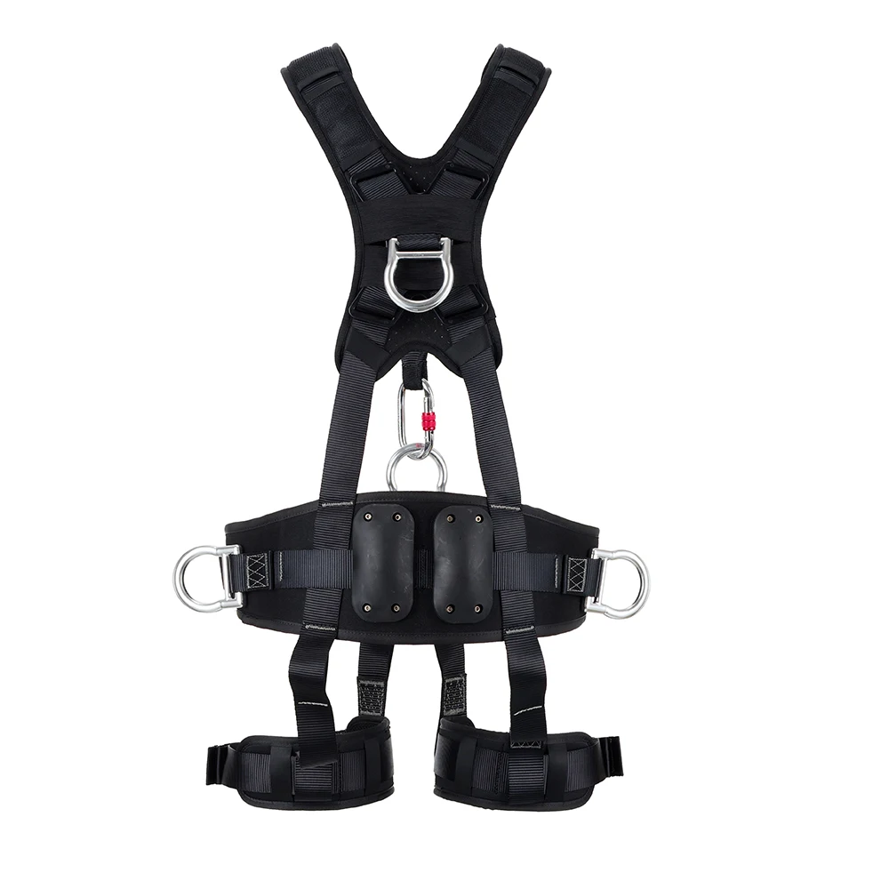 5-Point Harness, Full Body Climbing Safety Rope Set, Emergency Rescue Rappelling Gear, Mountaineering Equipment Suit