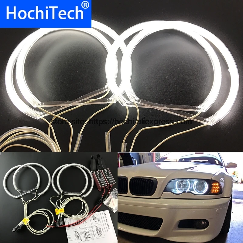 

131mm*4 for BMW E36 E38 E39 E46 (With Original Projector) HochiTech CCFL Angel Eyes Kit Warm White Ring