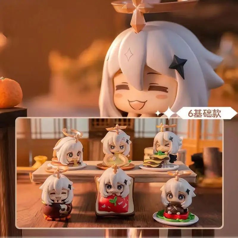 Game Genshin Impact Cosplay Paimon Car Dashboard Cartoon Cute Dolls Car Interior Accessorie Figure Toys