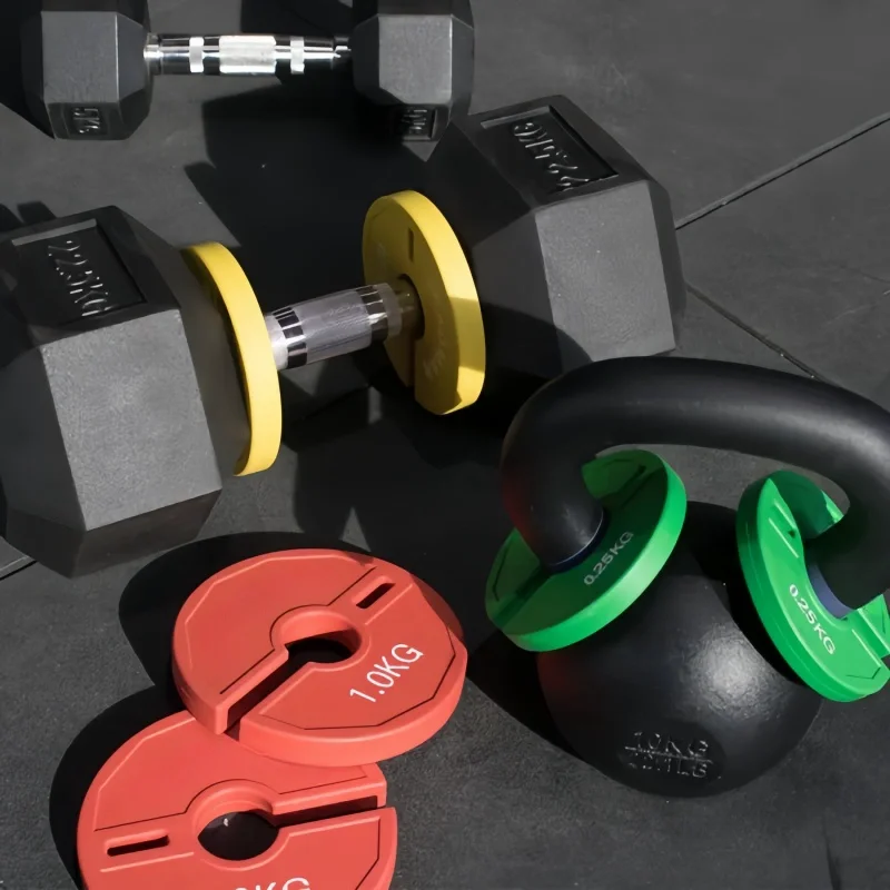 1Pc Gym Micro Plates 0.25/0.5/1 KG Dumbbell fractional Weight Plate Rubber Fractional Weight Plates Add-on Change Weight Plate