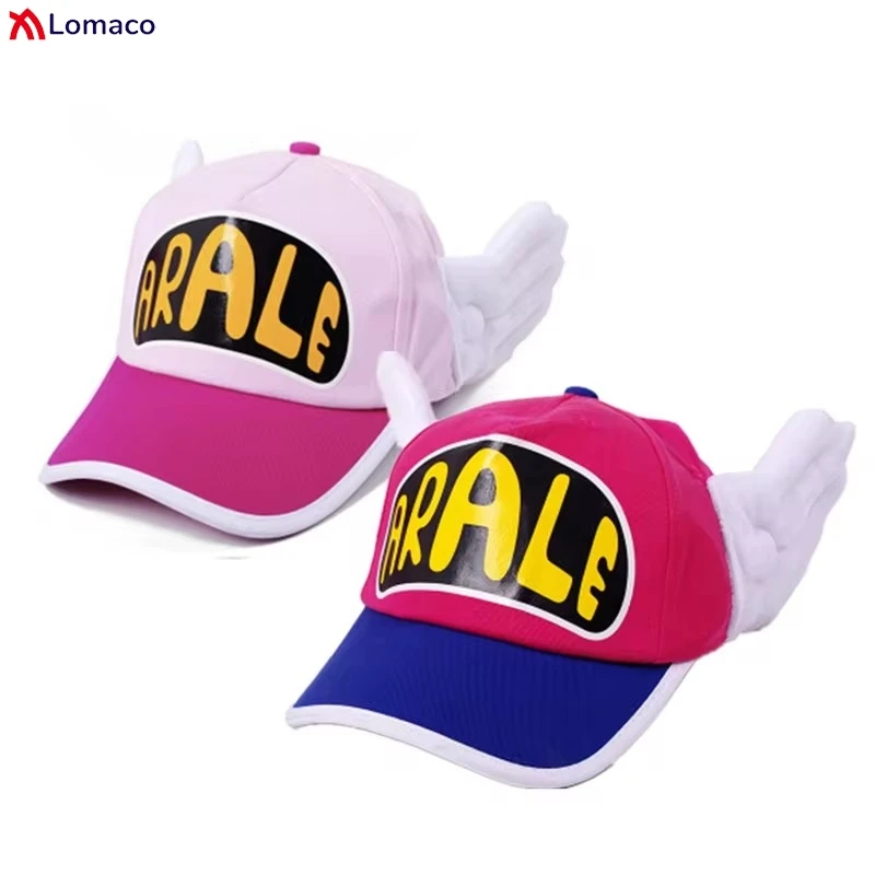 Niños/Adultos Anime Dr.Slump Arale Sombrero Alas de Ángel Sombreros de cosplay Gorra de béisbol Gorras de algodón/malla