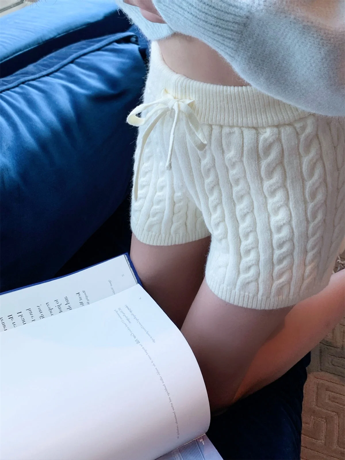 

Ретро-вязаные белые брюки-кюлоты женские повседневные с поясом, с льняным узором, маленький размер, свободный крой, прямые штанины, полиэстер