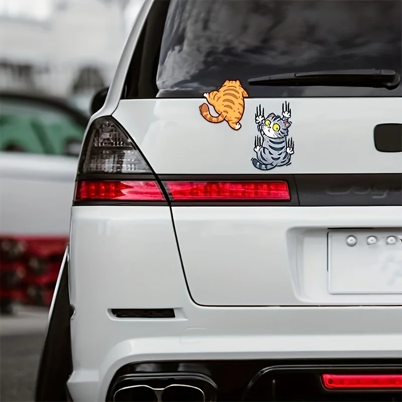 3-Piece Naughty Cat Scratch Vinyl Decal Medium Size Perfect for Cars Trucks Motorcycles Walls and Windows Bumper Cat Accessories image 3