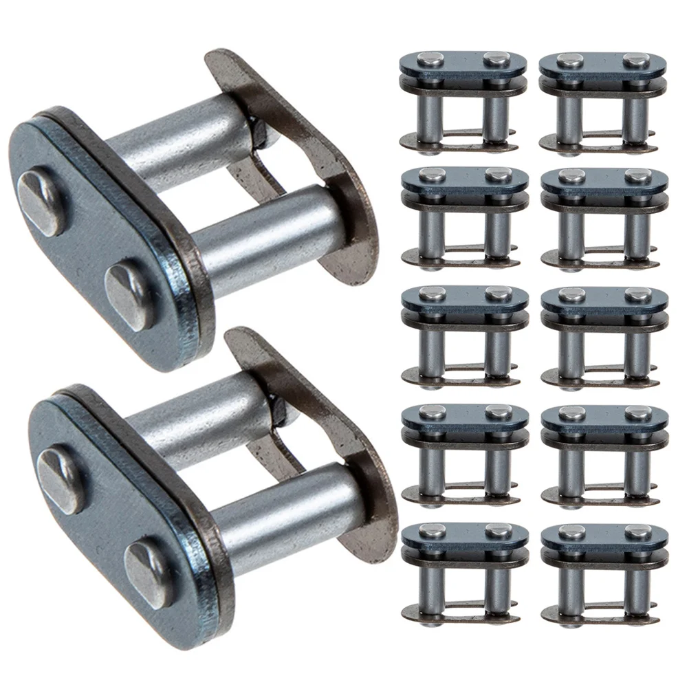 

12Pcs Motorcycle Chain Connecting Link Heavy Duty Roller Chain Quick Release Buckle for Atv Mini Bike Off-Road Repair