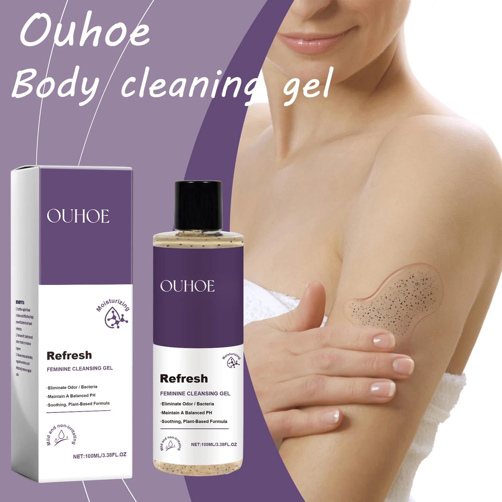 

Ouhoe Body Cleaning Gel Moisturizing Relief Discomfort Refreshing Non-irritating Skin Improve Smoothness Body Washing Gel