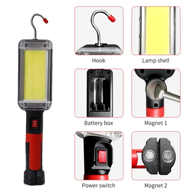 Bright Flashlight Rechargeable Torch Light Long Shot Hand Lamp Portable Trouble Light For  Night Walks car Repairing Tools