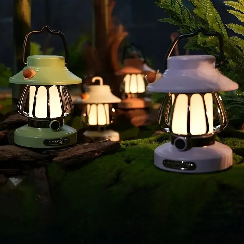 Retro Snail Design Camping Night Light, Portable Rechargeable Outdoor Light for Tent Atmosphere Light, Courtyard Decoration