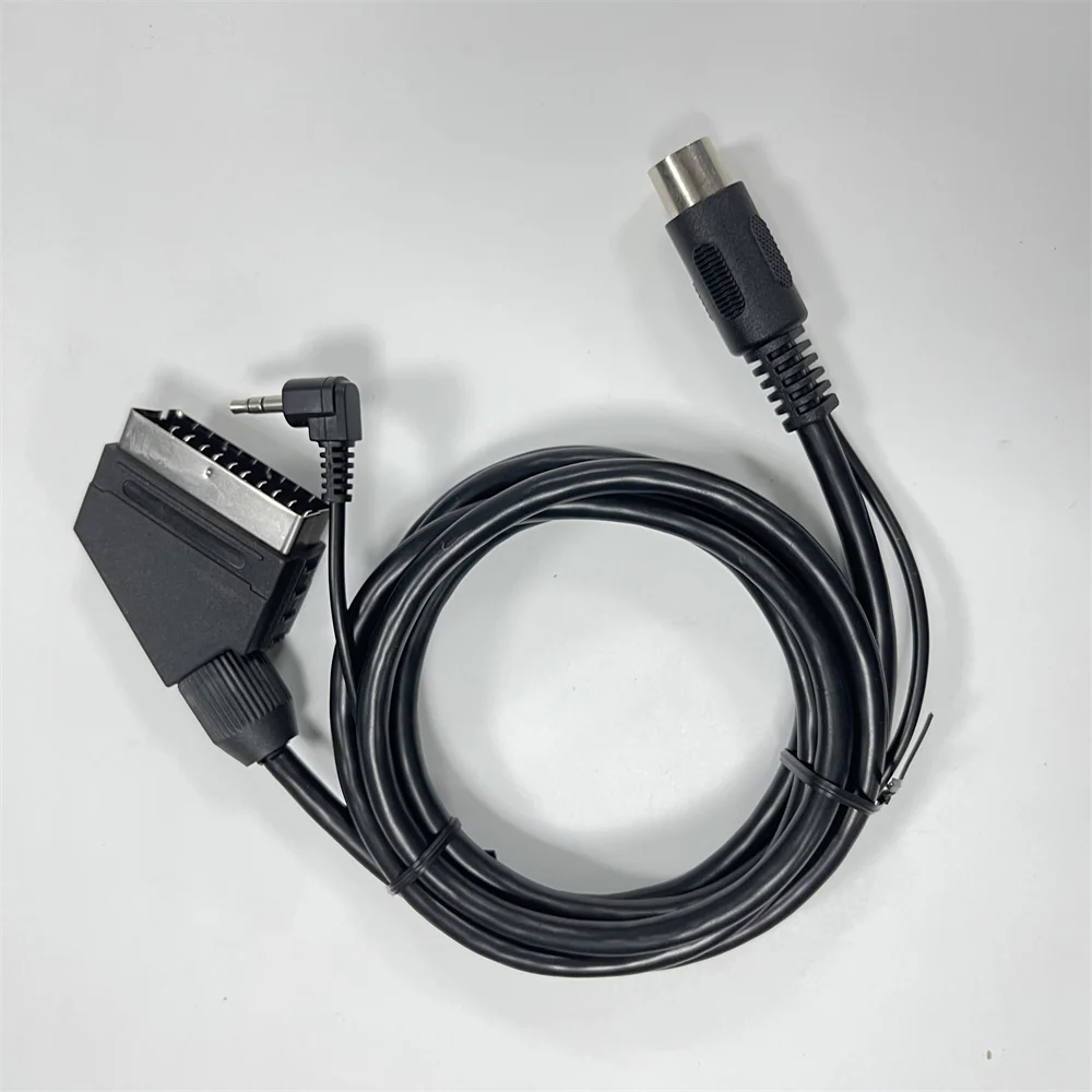 Nickel plated for SEGA Genesis 1 3.5mm plug  dual channel scart av cable  1.8 meters For  NEO GEO