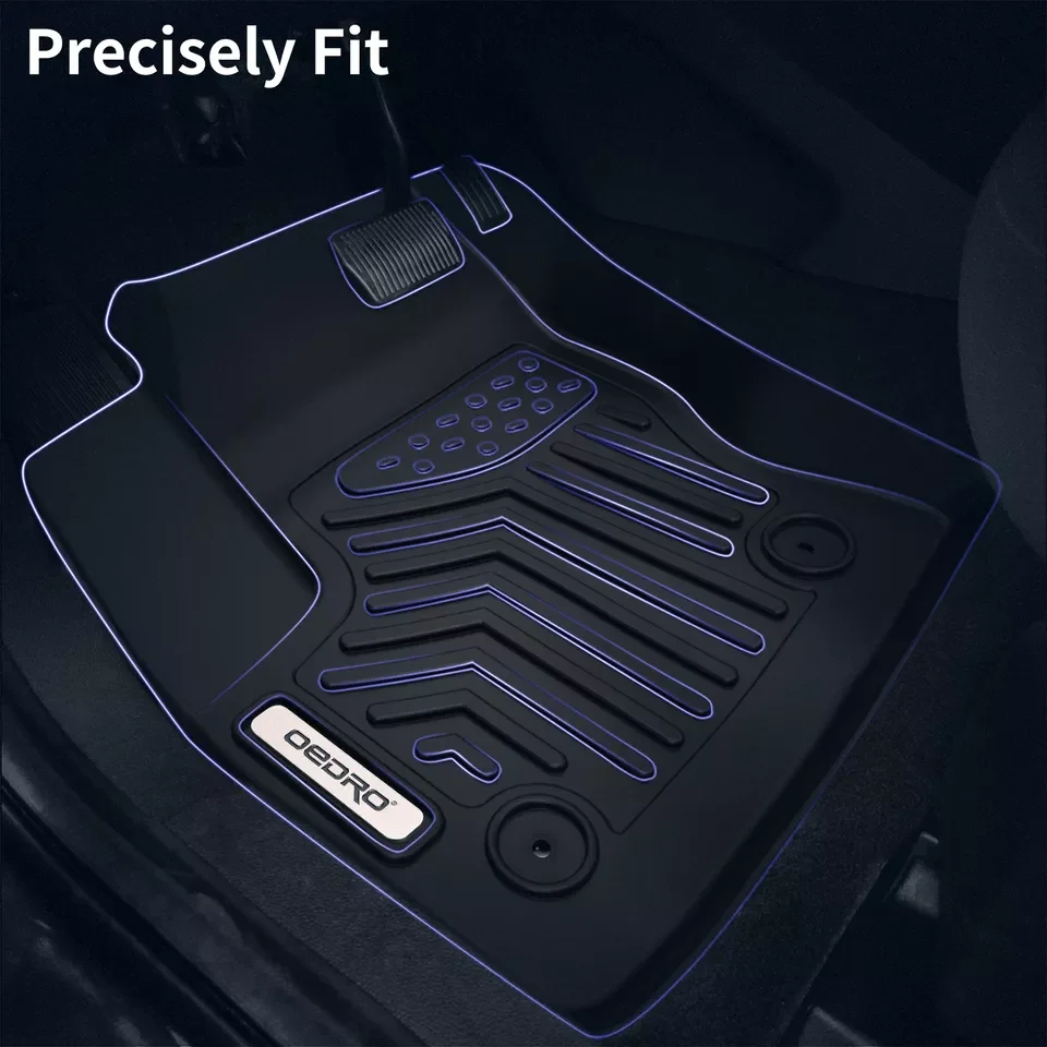 OEDRO Floor Mats for 2019-2022 2023 2024 Dodge Ram 1500 Crew Cab All Weather TPE Liners 3D Molded