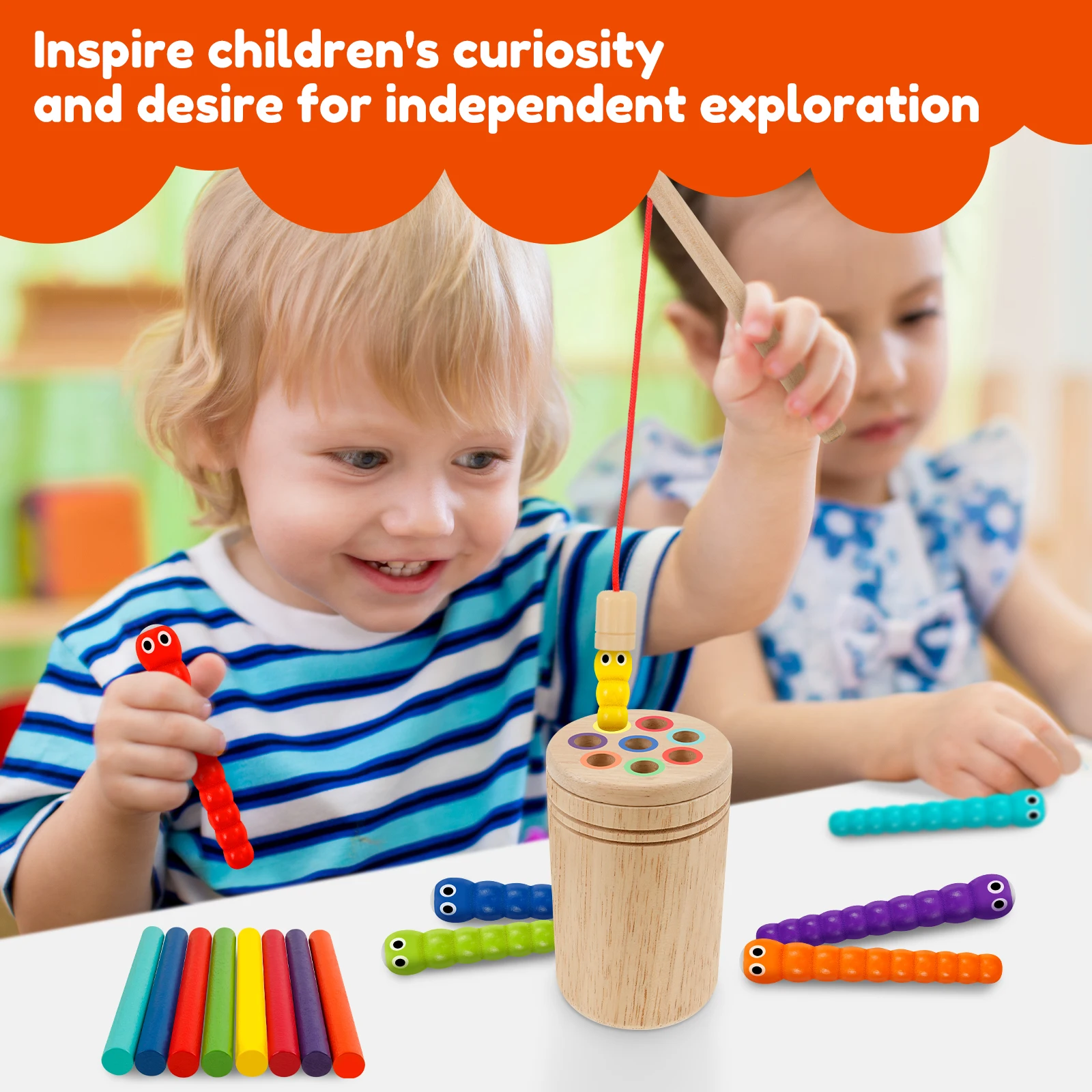 ไม้ Sensory สี Sorting Cup การออกกําลังกาย Fine Motor Skill เด็ก Sorting ของเล่นโฟกัสความสนใจการจับคู่สีของเล่นสําหรับเด็ก