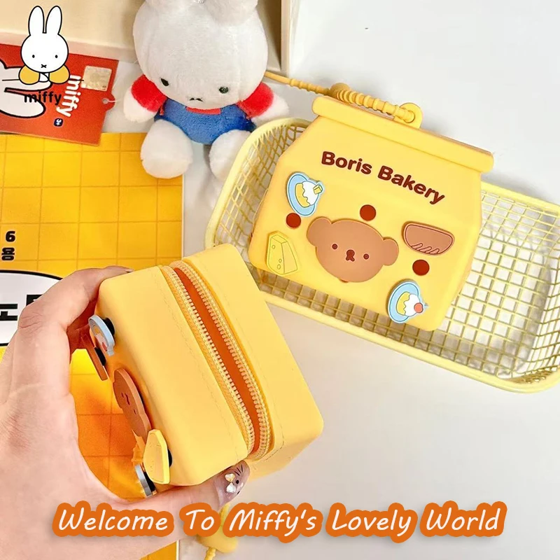 

Storage Bag Kawaii Miffy Boris Series Multifunctional Home Decoration Creative Earphone Bag Anime Accessories Girl Perfect Gifts