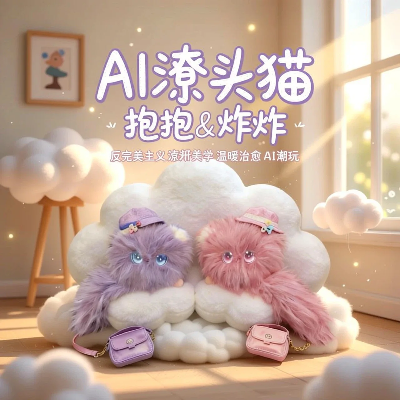 Ai Emotional Support Plush Cat Toy Smart Chat Wifi Connected Qwen Ai Messy Cat Doll Baobao Zhazha Gift For Kids Adults