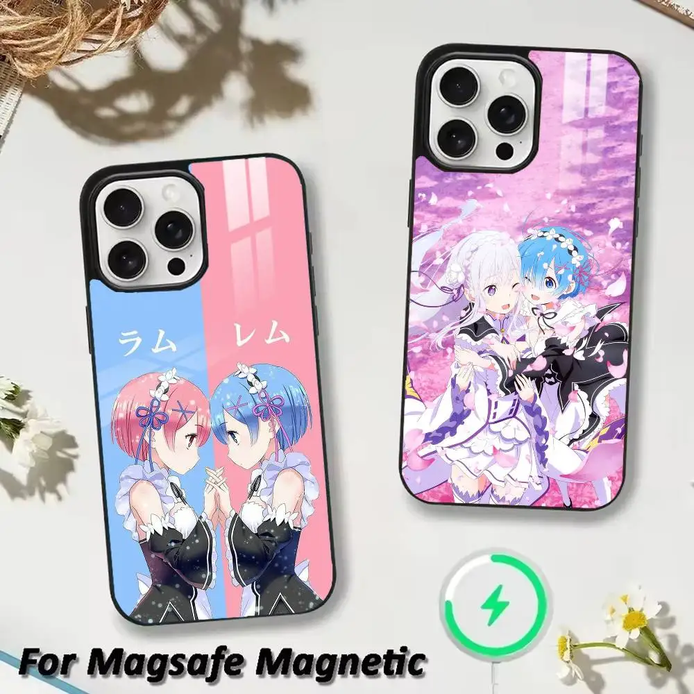 Re ZERO Starting Life in Another World Phone Case For iPhone 17 16 15 14 13 12  Pro Max Plus for Magsafe Wireless Magnetic Cover
