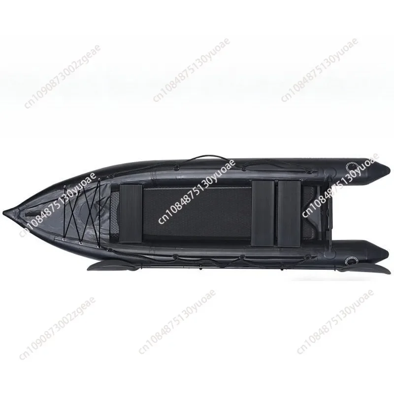 

Gold Seller2-Person Inflatable Fishing Kayak w/ Aluminum Oars & Pump - Lightweight PVC Canoe for Lake/River, Durable Portable Wa