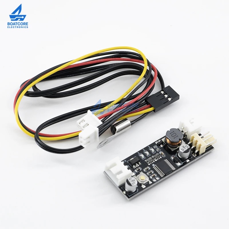 1PCS PWM DC 12V Fan Speed Controller Speed Governor 2-3 Wire Temperature Control Switch with Alarm for PC CPU Cooler Computer