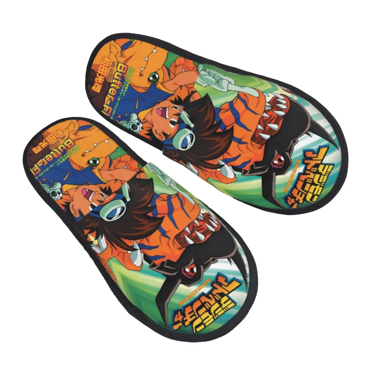 Digital Monster Digimon Cotton Slippers Bedroom Cozy Memory Foam Slides Non-slip