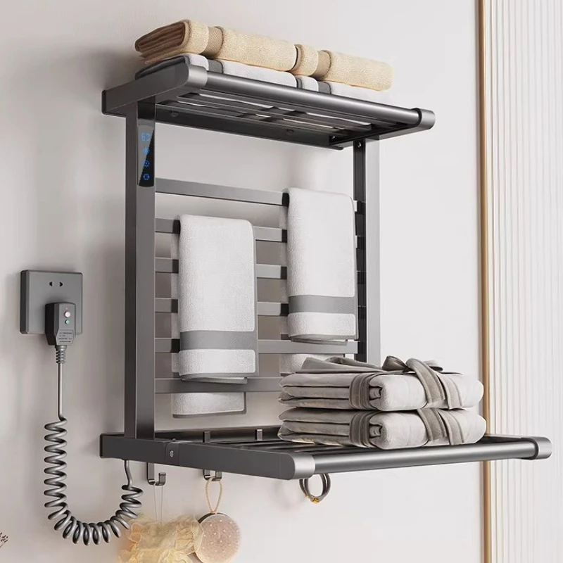 

Electric Towel Rack Whole Machine Heating Drying Toilet Rack Folding Household Smart Rack