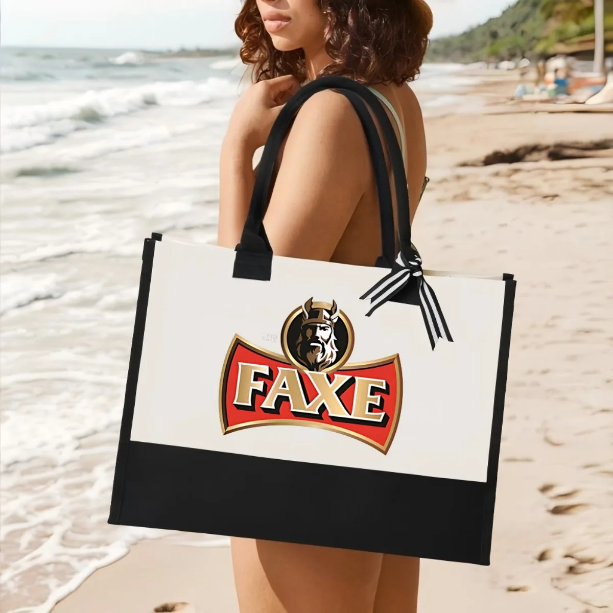 

Faxe – Bruce Ashley 2026 Новое поступление, модная практичная просторная многоразовая большая сумка с узором и принтом, 2-цветная сверхпрочная большая сумка на плечо