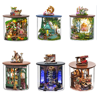 Miniature Doll House DIY Small Making Handmad 3D Puzzle Assembly Model Kit Home Bedroom Decoration with Furniture DollHouse Gift