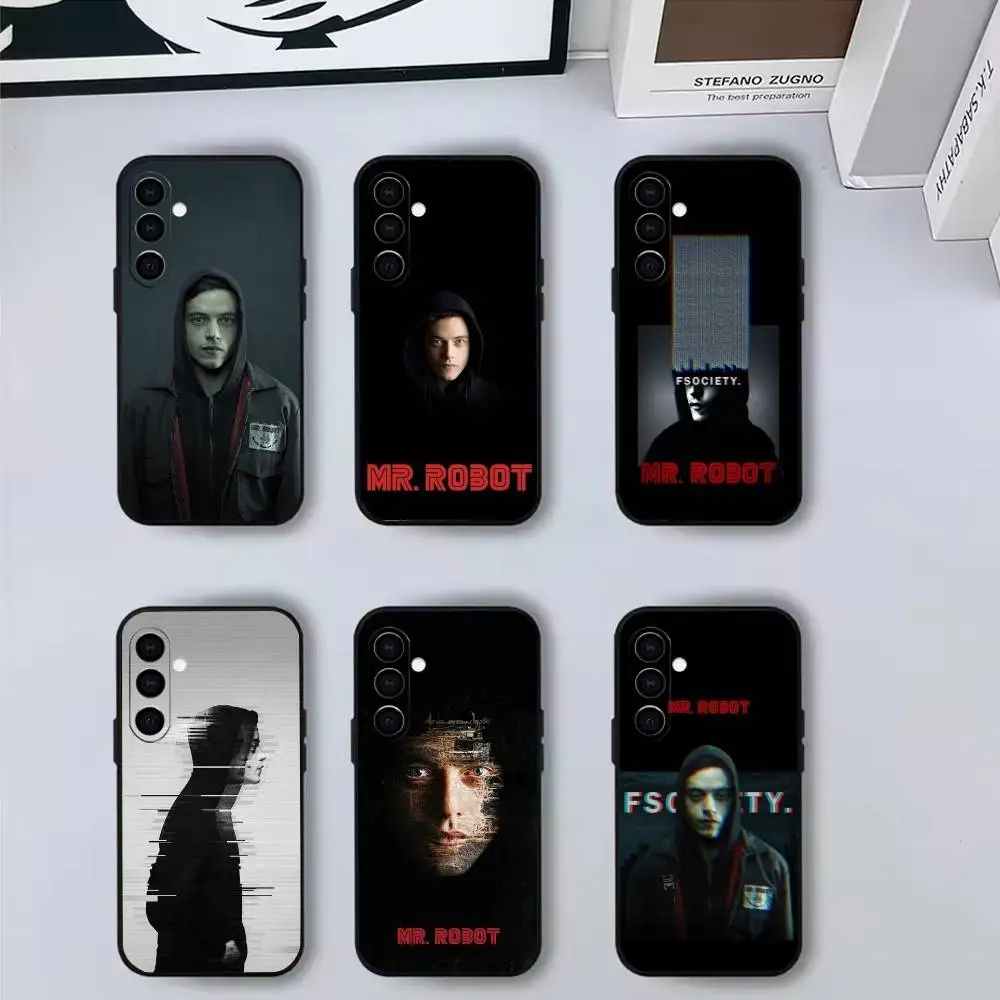 

Mr 12R-Robot 34F-Fsociety Phone Case For Samsung Galaxy A73,A72,A71,A70,A53,A52,A51,Others Soft Black Cover