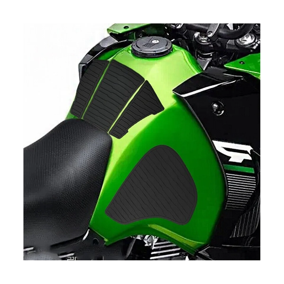 Motorcycle Non-Slip Side Fuel Tank Stickers Pad Rubber Sticker for Kawasaki KLR 650 KLR650 2017 2018-