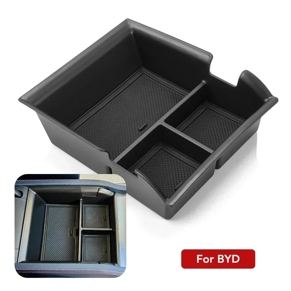 Car Center Console Armrest Box Storage Tray Holder for BYD Atto3 2022 2023 Yuan Plus Organizer Container Accessories