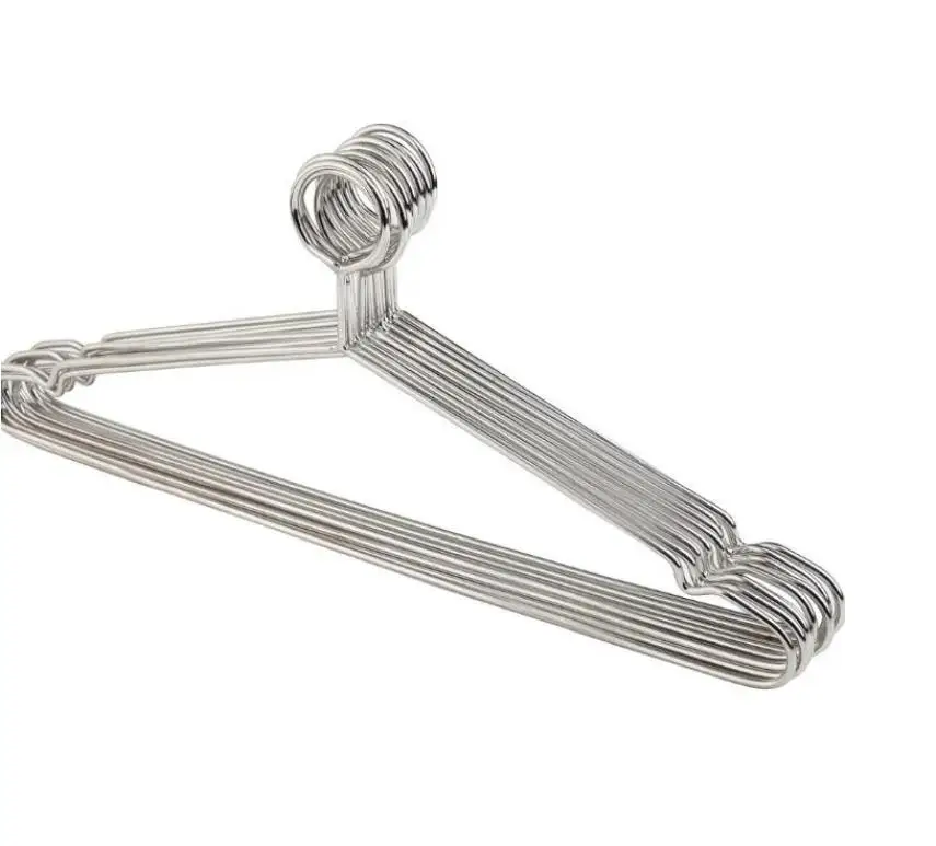 

Stainless Steel Clothes Hanger Anti-theft Metal Clothing Hanger for Hotel Used Non Slip Closet Organizer ni79