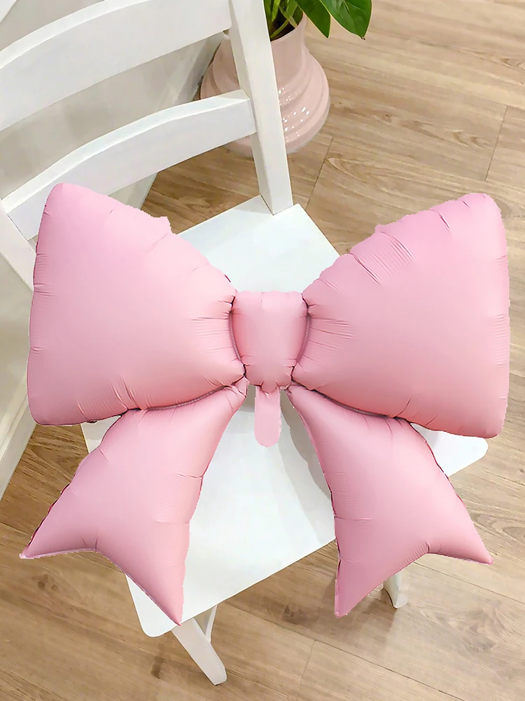 2/4 Stück matte hellrosa schleifenförmige Ballons, geeignet für Schleifendekoration, Prinzessinnen-Geburtstag, Brautparty, Junggesellinnenabschied. – Detail 8