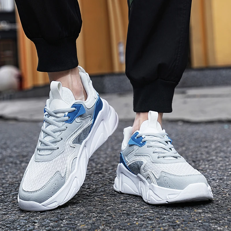 Oversize Leisure Joggging Sports Shoes Summer Breathable Running Shoes Men Chunky Sneakers Outdoor Walking Shoes Male Footwear