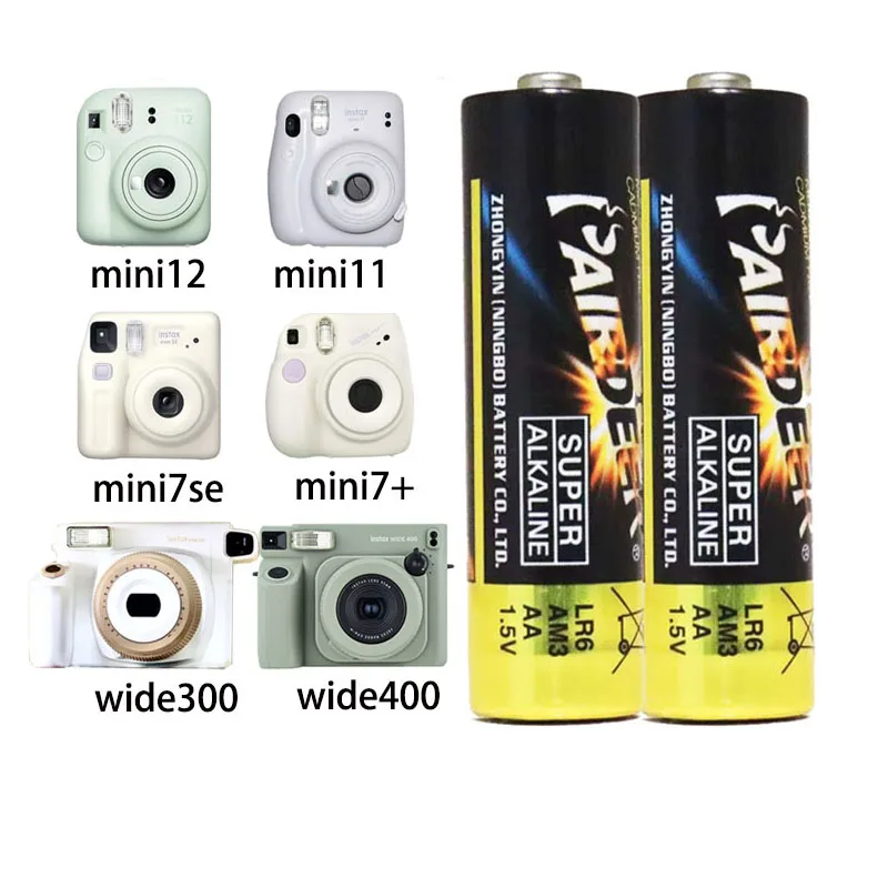 AA 1.5V LR6 แบตเตอรี่เซลล์แห้งเหมาะสําหรับ Fujifilm Instax Mini 12 11 40 41 7S 7se 7 + กล้อง