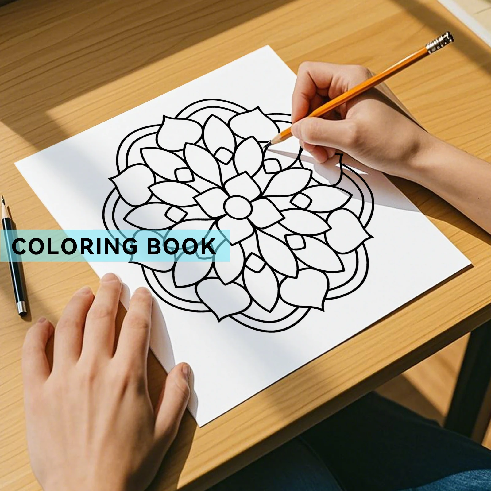 BOLD & FACY MANDALA Libro da colorare artistico Fiori 24 pagine Regalo per la festa di compleanno Allevia lo stress Kill Time Graffiti Pittura Disegno