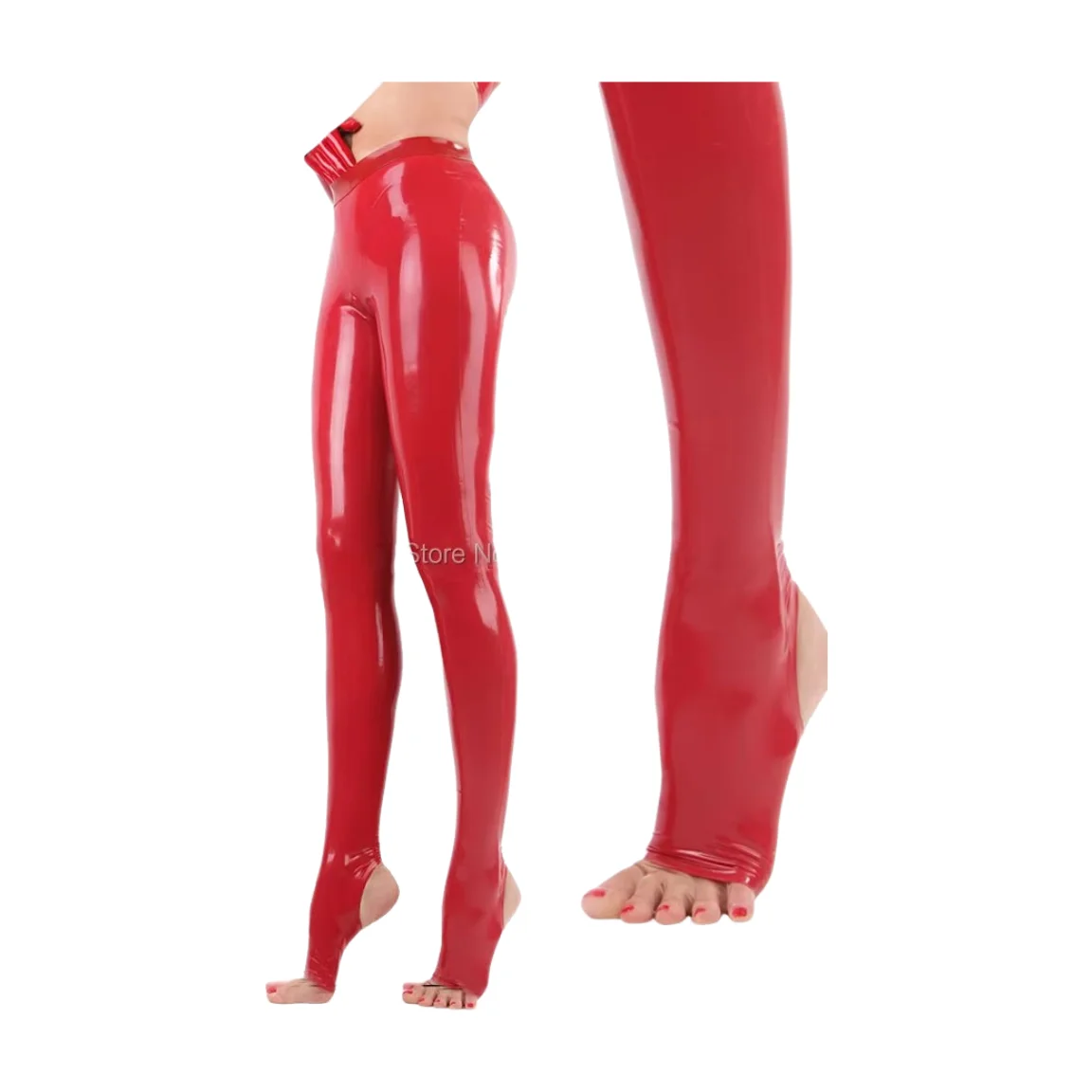 

Woman Latex Legging stirrups pants trousers customized catsuit 0.4mm