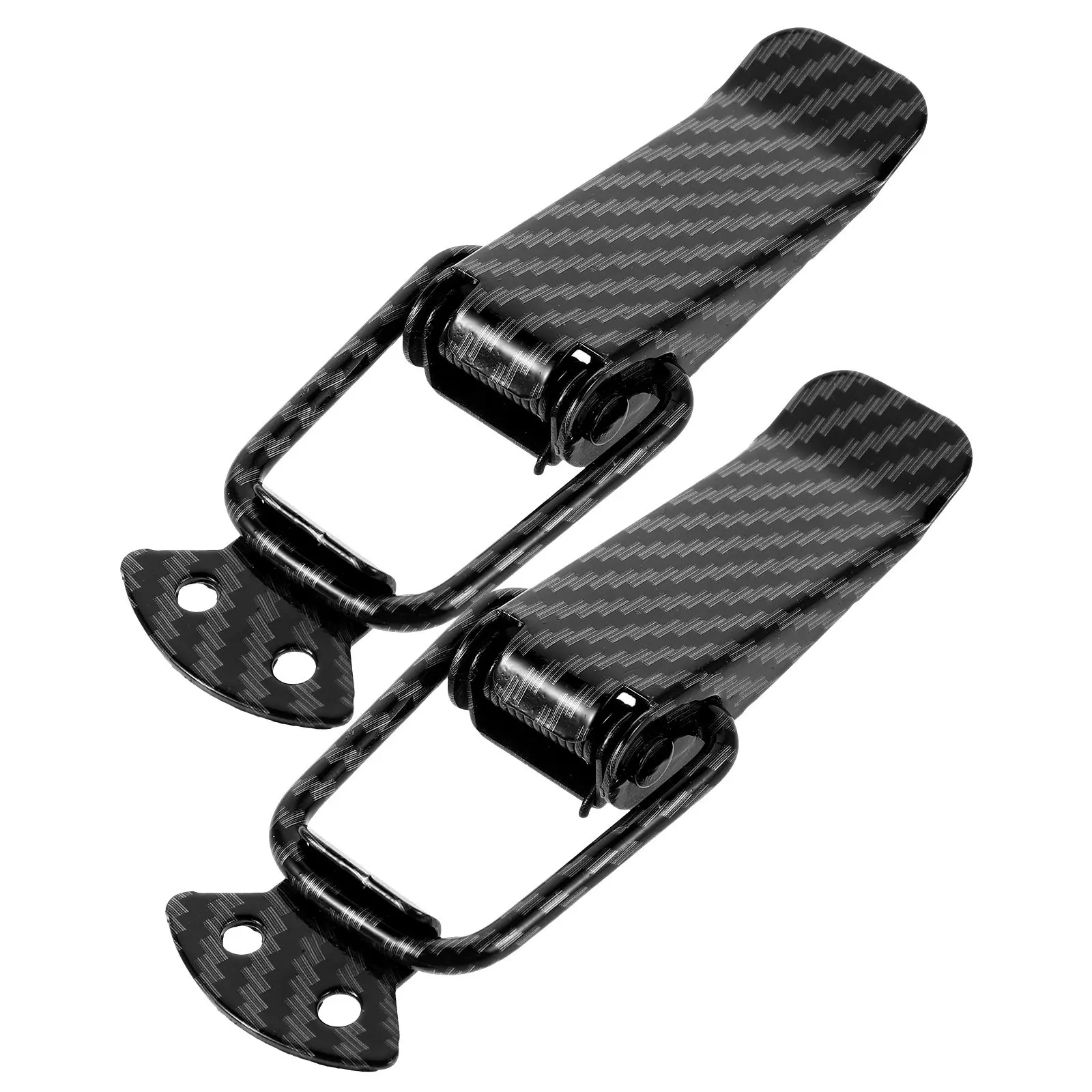 Picture 5: 2Pcs Carbon Fiber Trunk Latch Lock Car Bumper Decorative Lock Repair Clips Replacement Bumper Clips Trunk Catch