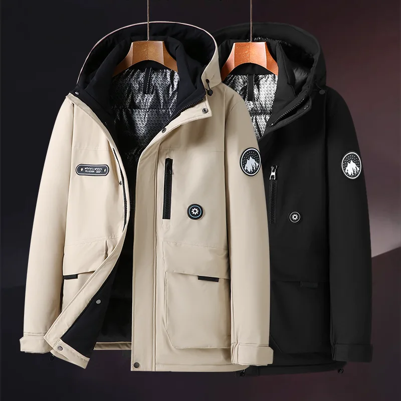 170KG down jacket winter plus sizemen thickened warm waterproof big size duck down jacket 12XL 11XL puffer Couple style jacket