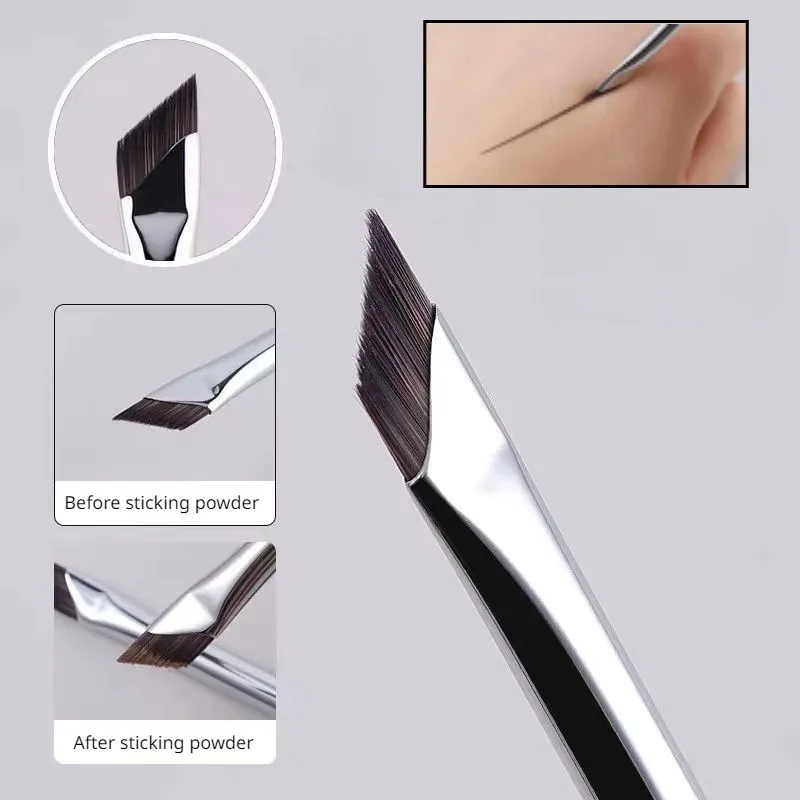 3pcs Upgrade Blade Eyeliner Brushes Ultra Thin Fine Angle Flat Eyebrow Brush Liner Brow Place Makeup Brush Precise Detail Brush