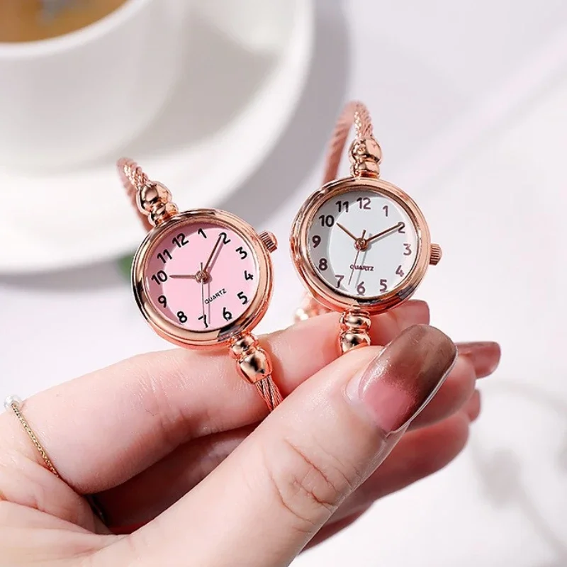 Fashion Casual Women Reloj Mujer New Small Gold Bangle Bracelet Luxury Watches Stainless Steel Retro Ladies Quartz Wristwatches