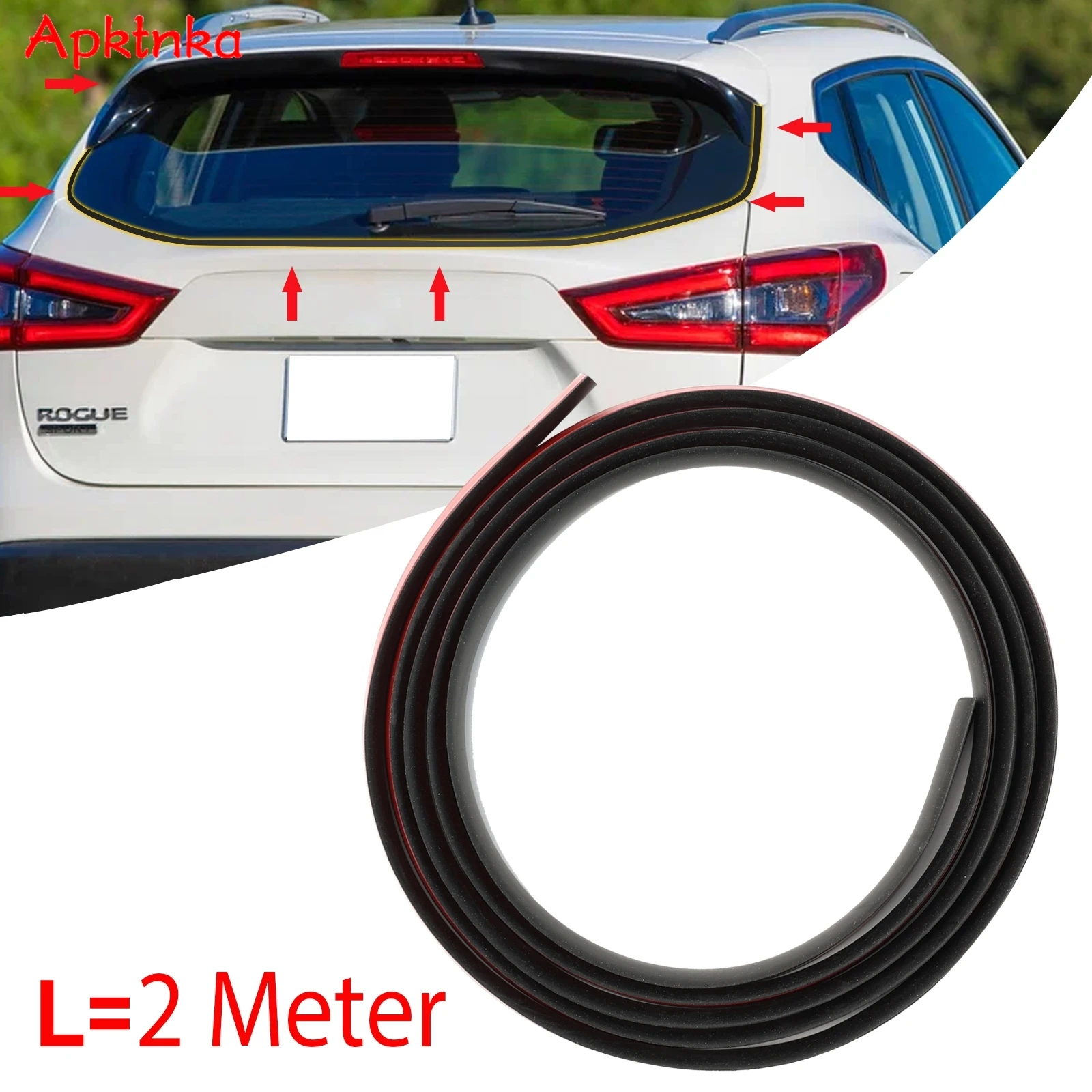 2m Universal Car Rubber Seal Strip Weatherstrip Dustproof Windscreen Window Edge Moulding Trim Panel Sealing Filler Auto Sticker