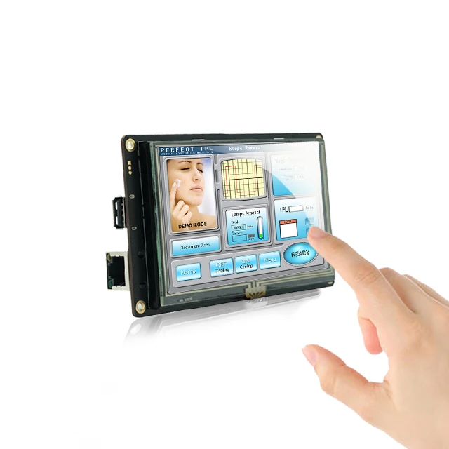 

3.5 Inch HMI Smart TFT LCD Module with Controller + Program + Touch + UART Serial Interface with Mantel Frame for STWI035WT-01