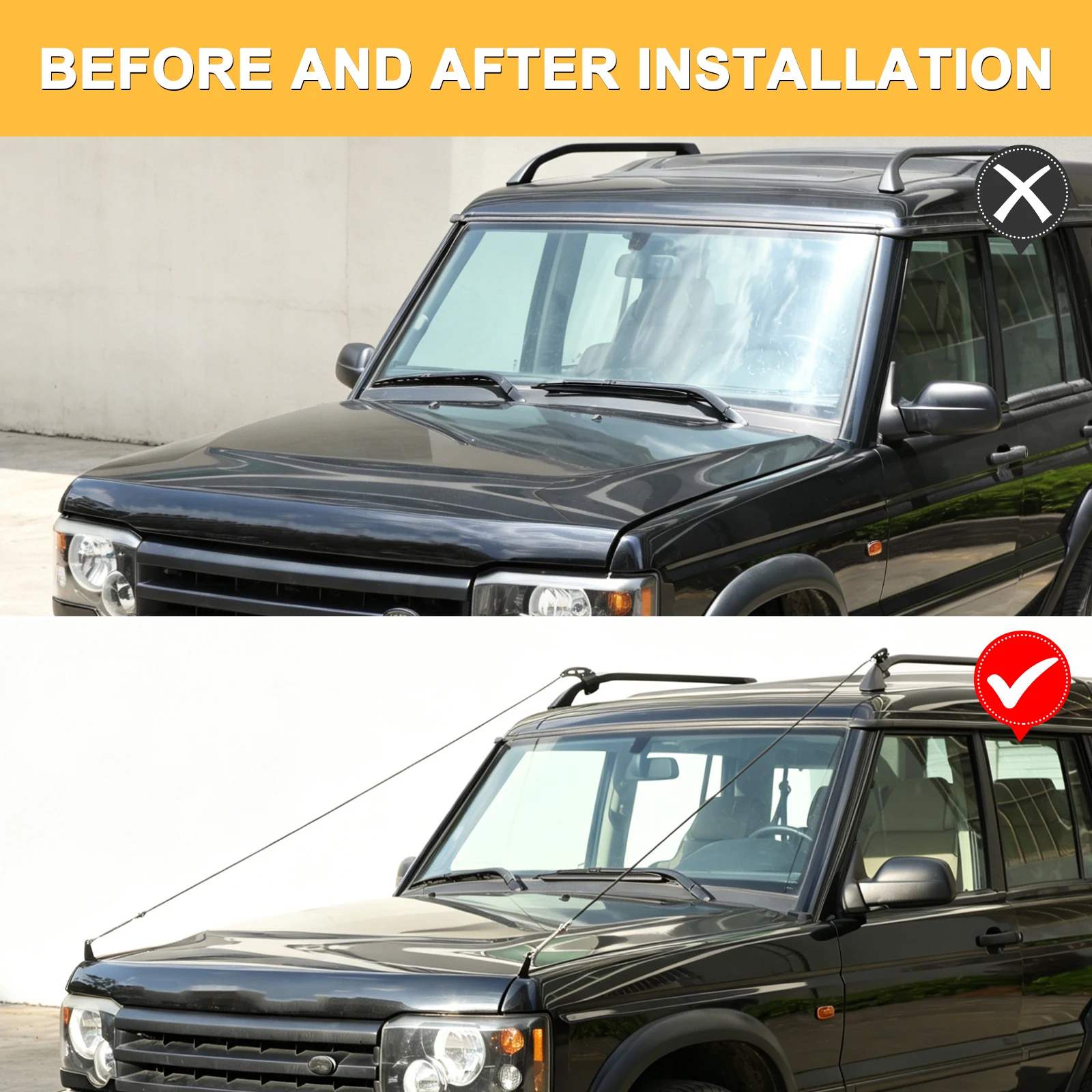 For Land Rover Discovery 2 LR2 1998-2003 Front Hood Wire Rope Bracket Through The Jungle Protector Obstacle Eliminate Car Access