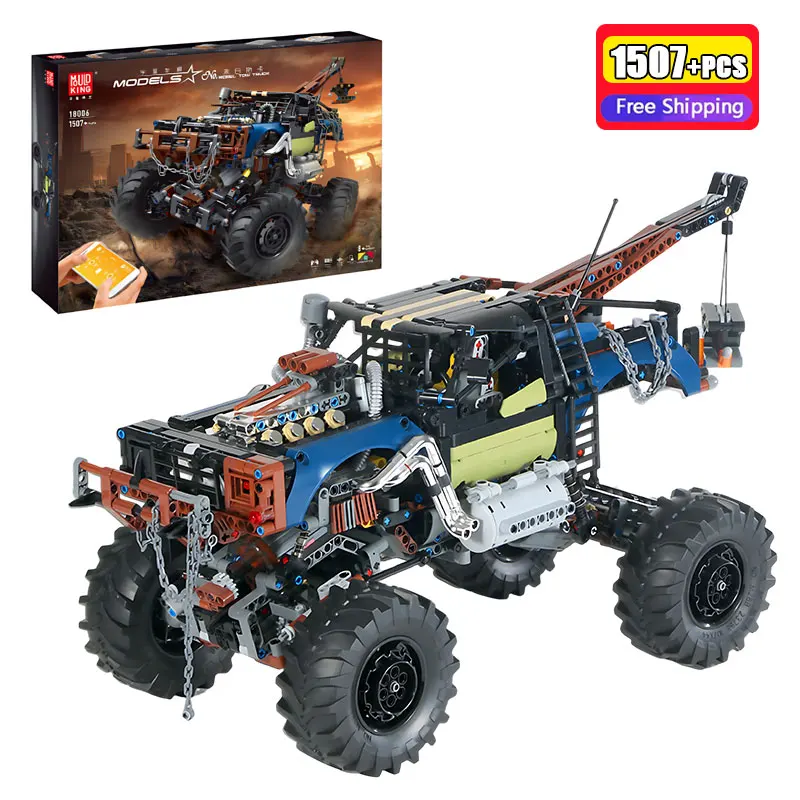 

18006 1507 шт. технический RC 4WD гусеничный внедорожник строительные блоки модель комплект приложение дистанционное управление механическая функция питания игрушки