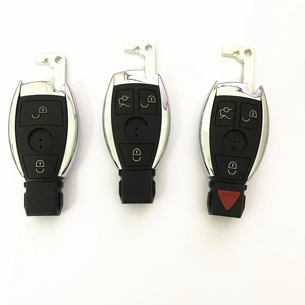 half Smart Key 3/4 Buttons FSK 433MHz For Mercedes Benz Auto Remote Key Support NEC And BGA 2000+ Year