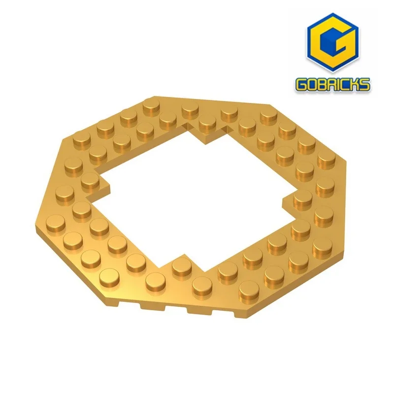 Gobricks GDS-1186 Plate, Modified 10 x 10 Octagonal Open Center compatible with lego 6063 children's DIY Educational Blocks