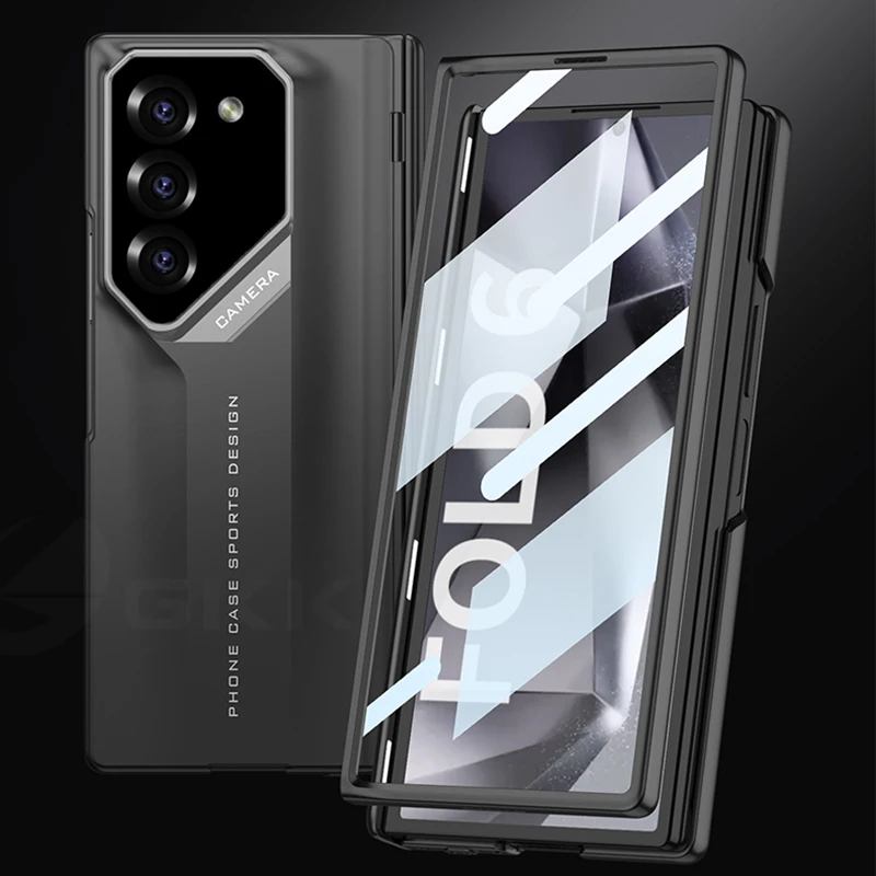 Plastikowe etui z zawiasem magnetycznym do Samsung Galaxy Z Fold 6 5 Screen Glass Matte Hard Cover do Samsung Z Fold 6 Case — zdjęcie produktu 5