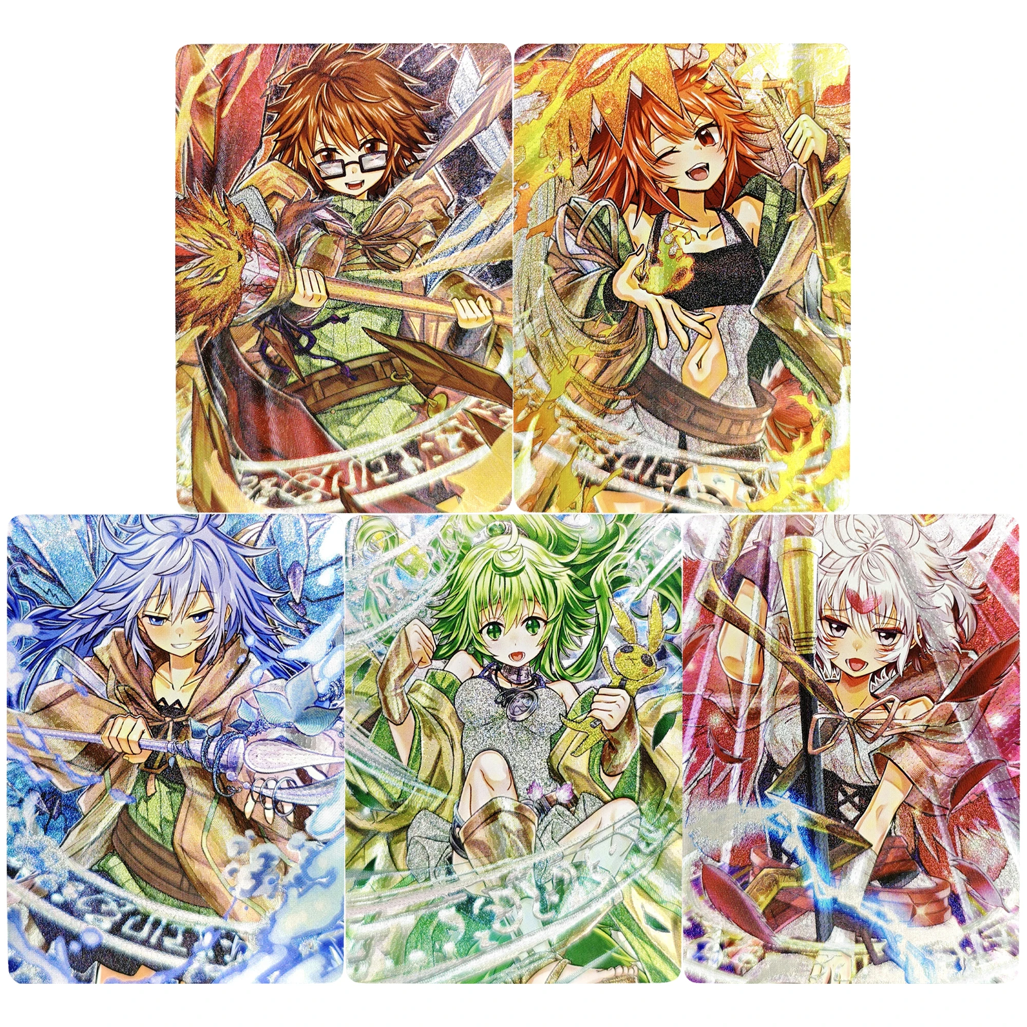 

5Pcs/set Yu-Gi-Oh! Charmer Textured Flash Card Dharc the Dark Charmer Classic Game Anime Collection Cards Diy Gift Toys